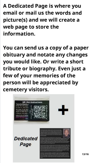 QR Obituary - QRobit.org - Obituaries or Tributes Available From The Cemetery